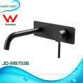 Watermark approved black powder coating basin mixer Wall mounted black electro plated basin mixer faucet